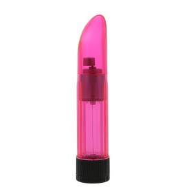 Розовый миниатюрный вибратор Crystalclear Pinki Ladyfinger - 13 см.